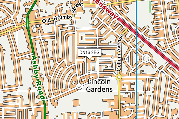 DN16 2EG map - OS VectorMap District (Ordnance Survey) DN16 2EG map - OS VectorMap District (Ordnance Survey)
