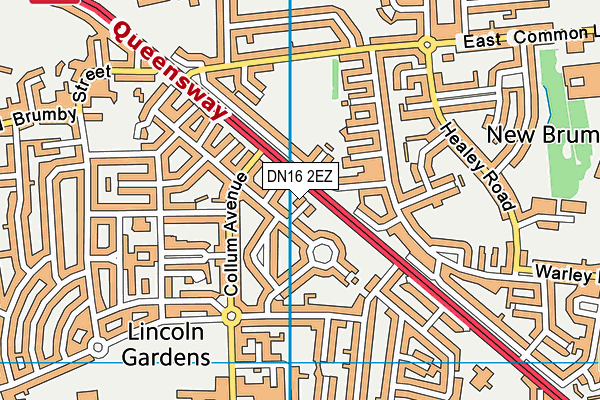 DN16 2EZ map - OS VectorMap District (Ordnance Survey) DN16 2EZ map - OS VectorMap District (Ordnance Survey)