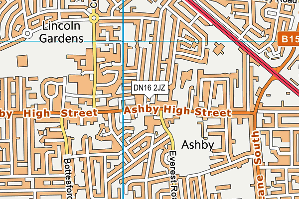 DN16 2JZ map - OS VectorMap District (Ordnance Survey) DN16 2JZ map - OS VectorMap District (Ordnance Survey)