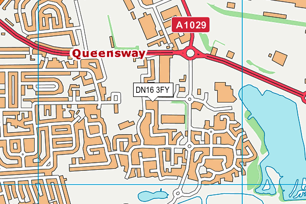 DN16 3FY map - OS VectorMap District (Ordnance Survey) DN16 3FY map - OS VectorMap District (Ordnance Survey)