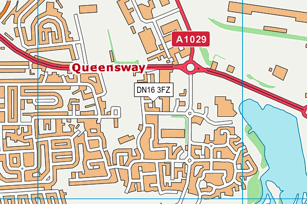 DN16 3FZ map - OS VectorMap District (Ordnance Survey) DN16 3FZ map - OS VectorMap District (Ordnance Survey)