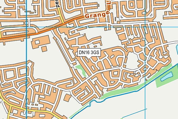 DN16 3GS map - OS VectorMap District (Ordnance Survey) DN16 3GS map - OS VectorMap District (Ordnance Survey)