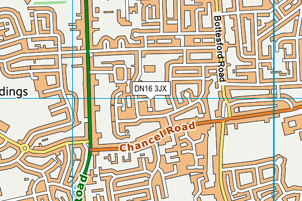 DN16 3JX map - OS VectorMap District (Ordnance Survey) DN16 3JX map - OS VectorMap District (Ordnance Survey)