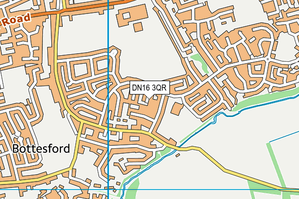 DN16 3QR map - OS VectorMap District (Ordnance Survey) DN16 3QR map - OS VectorMap District (Ordnance Survey)