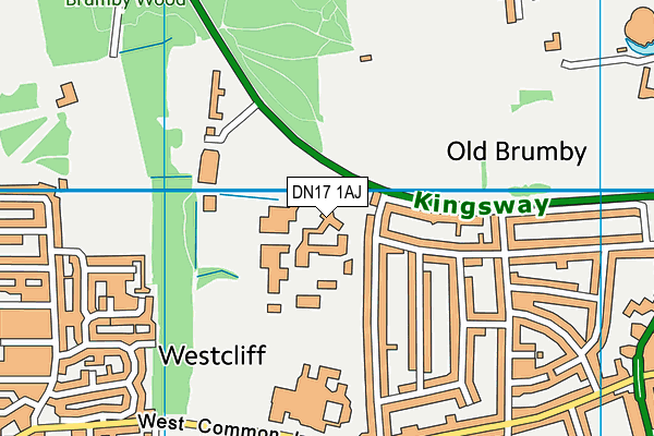 DN17 1AJ map - OS VectorMap District (Ordnance Survey) DN17 1AJ map - OS VectorMap District (Ordnance Survey)