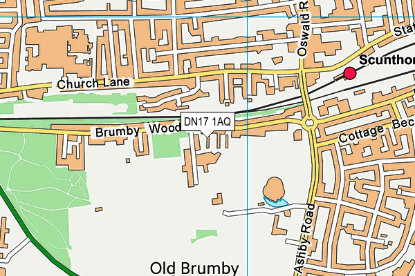 DN17 1AQ map - OS VectorMap District (Ordnance Survey) DN17 1AQ map - OS VectorMap District (Ordnance Survey)