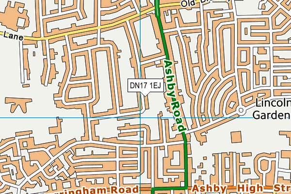 DN17 1EJ map - OS VectorMap District (Ordnance Survey) DN17 1EJ map - OS VectorMap District (Ordnance Survey)