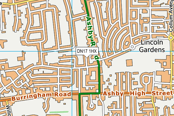 DN17 1HX map - OS VectorMap District (Ordnance Survey)