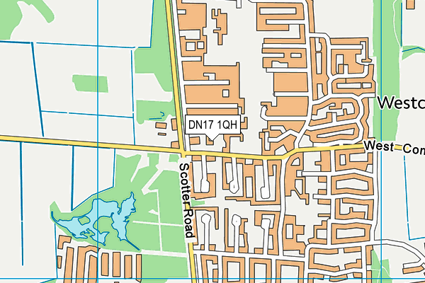 DN17 1QH map - OS VectorMap District (Ordnance Survey) DN17 1QH map - OS VectorMap District (Ordnance Survey)