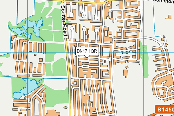 DN17 1QR map - OS VectorMap District (Ordnance Survey) DN17 1QR map - OS VectorMap District (Ordnance Survey)