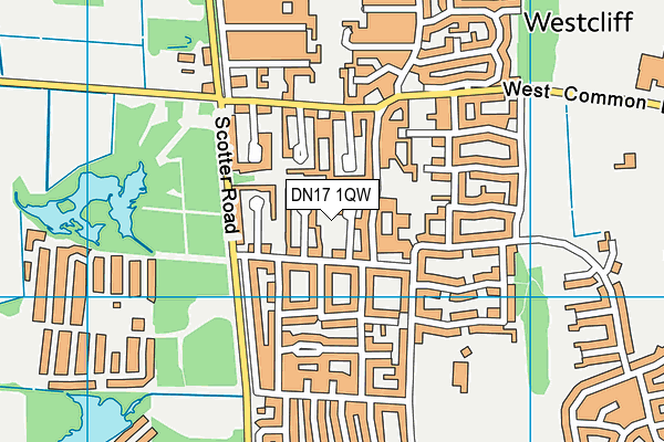 DN17 1QW map - OS VectorMap District (Ordnance Survey) DN17 1QW map - OS VectorMap District (Ordnance Survey)