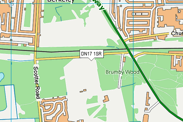 DN17 1SR map - OS VectorMap District (Ordnance Survey) DN17 1SR map - OS VectorMap District (Ordnance Survey)