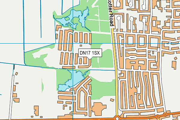DN17 1SX map - OS VectorMap District (Ordnance Survey) DN17 1SX map - OS VectorMap District (Ordnance Survey)