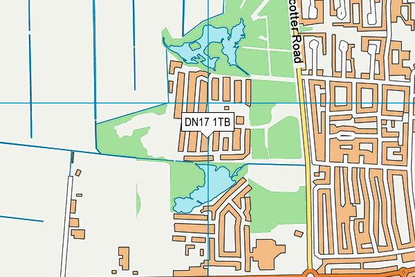 DN17 1TB map - OS VectorMap District (Ordnance Survey) DN17 1TB map - OS VectorMap District (Ordnance Survey)