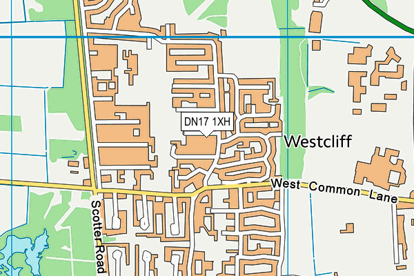 DN17 1XH map - OS VectorMap District (Ordnance Survey) DN17 1XH map - OS VectorMap District (Ordnance Survey)