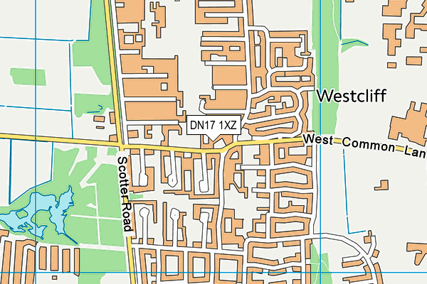 DN17 1XZ map - OS VectorMap District (Ordnance Survey) DN17 1XZ map - OS VectorMap District (Ordnance Survey)