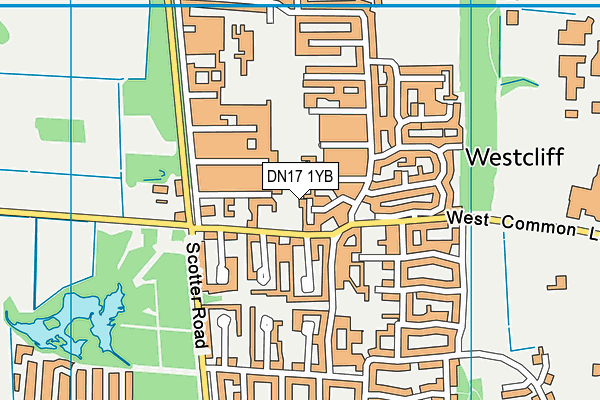 DN17 1YB map - OS VectorMap District (Ordnance Survey) DN17 1YB map - OS VectorMap District (Ordnance Survey)