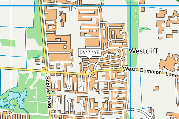 DN17 1YE map - OS VectorMap District (Ordnance Survey) DN17 1YE map - OS VectorMap District (Ordnance Survey)