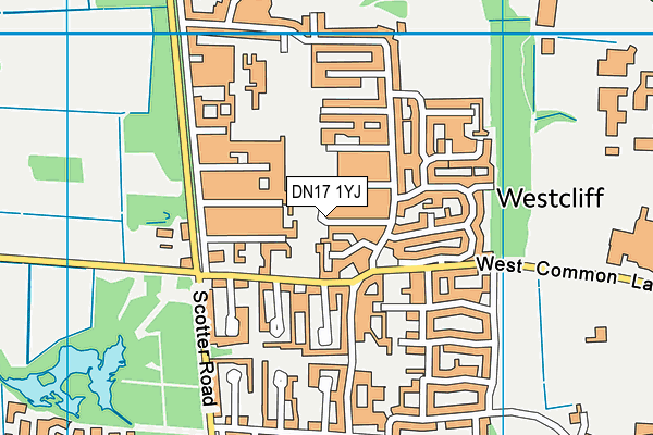 DN17 1YJ map - OS VectorMap District (Ordnance Survey) DN17 1YJ map - OS VectorMap District (Ordnance Survey)