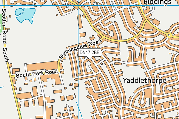 DN17 2BE map - OS VectorMap District (Ordnance Survey) DN17 2BE map - OS VectorMap District (Ordnance Survey)