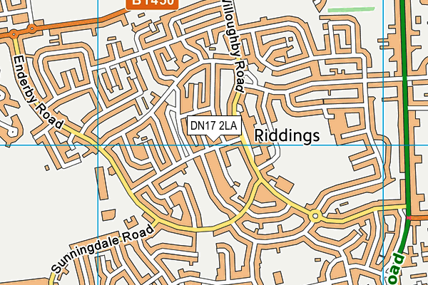 DN17 2LA map - OS VectorMap District (Ordnance Survey) DN17 2LA map - OS VectorMap District (Ordnance Survey)