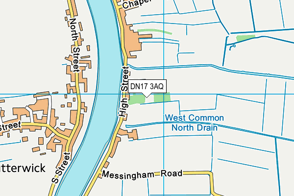 DN17 3AQ map - OS VectorMap District (Ordnance Survey) DN17 3AQ map - OS VectorMap District (Ordnance Survey)