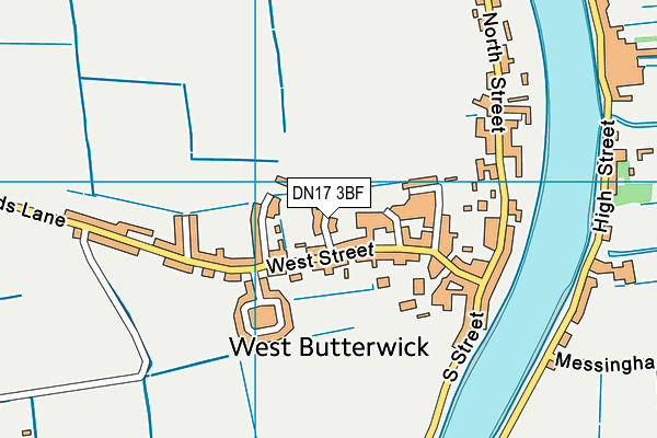 DN17 3BF map - OS VectorMap District (Ordnance Survey) DN17 3BF map - OS VectorMap District (Ordnance Survey)