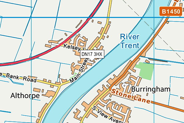 DN17 3HX map - OS VectorMap District (Ordnance Survey) DN17 3HX map - OS VectorMap District (Ordnance Survey)