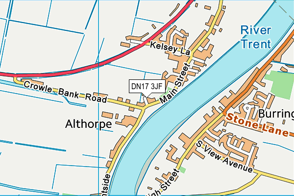 DN17 3JF map - OS VectorMap District (Ordnance Survey) DN17 3JF map - OS VectorMap District (Ordnance Survey)