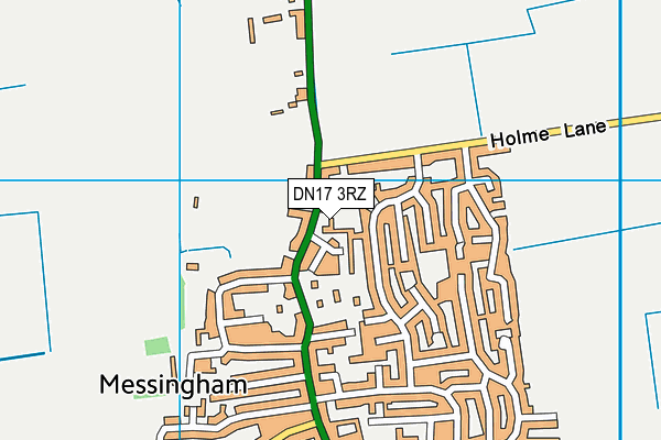 DN17 3RZ map - OS VectorMap District (Ordnance Survey) DN17 3RZ map - OS VectorMap District (Ordnance Survey)