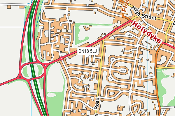 DN18 5LJ map - OS VectorMap District (Ordnance Survey) DN18 5LJ map - OS VectorMap District (Ordnance Survey)