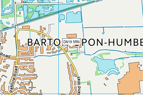 DN18 5RN map - OS VectorMap District (Ordnance Survey) DN18 5RN map - OS VectorMap District (Ordnance Survey)