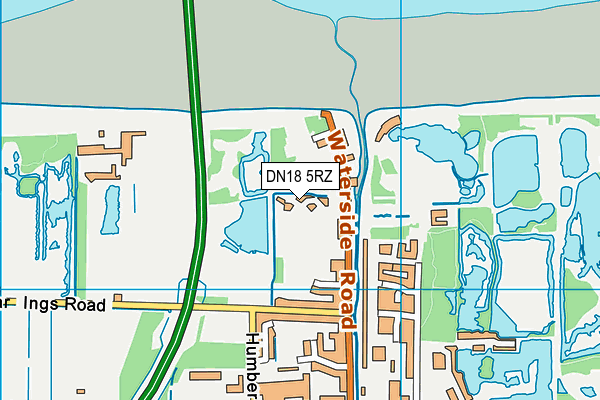 DN18 5RZ map - OS VectorMap District (Ordnance Survey) DN18 5RZ map - OS VectorMap District (Ordnance Survey)