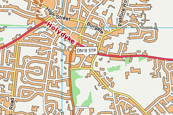 DN18 5TP map - OS VectorMap District (Ordnance Survey)