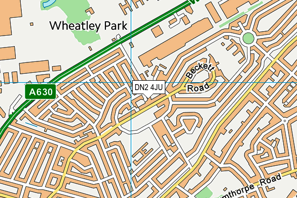 DN2 4JU map - OS VectorMap District (Ordnance Survey) DN2 4JU map - OS VectorMap District (Ordnance Survey)
