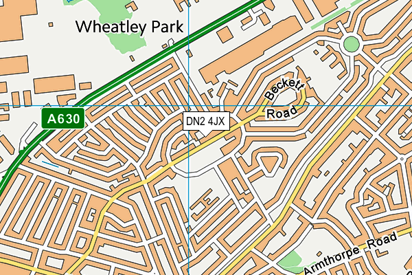 DN2 4JX map - OS VectorMap District (Ordnance Survey) DN2 4JX map - OS VectorMap District (Ordnance Survey)