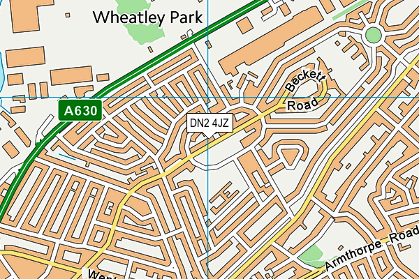 DN2 4JZ map - OS VectorMap District (Ordnance Survey) DN2 4JZ map - OS VectorMap District (Ordnance Survey)
