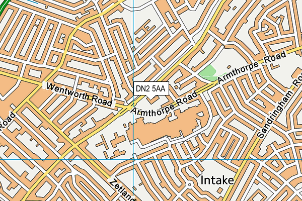 DN2 5AA map - OS VectorMap District (Ordnance Survey) DN2 5AA map - OS VectorMap District (Ordnance Survey)