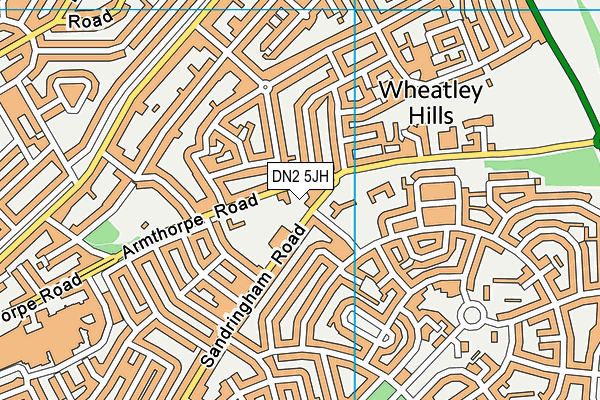 DN2 5JH map - OS VectorMap District (Ordnance Survey) DN2 5JH map - OS VectorMap District (Ordnance Survey)