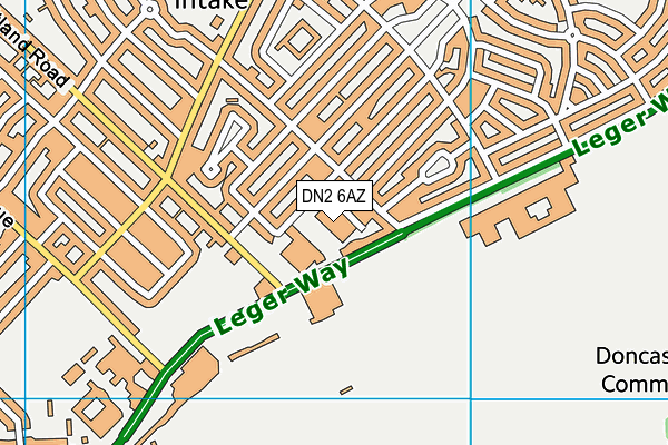 DN2 6AZ map - OS VectorMap District (Ordnance Survey) DN2 6AZ map - OS VectorMap District (Ordnance Survey)