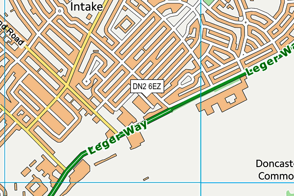 DN2 6EZ map - OS VectorMap District (Ordnance Survey) DN2 6EZ map - OS VectorMap District (Ordnance Survey)