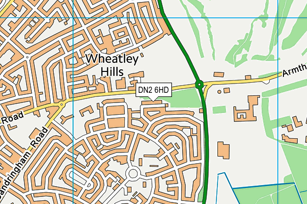 DN2 6HD map - OS VectorMap District (Ordnance Survey) DN2 6HD map - OS VectorMap District (Ordnance Survey)
