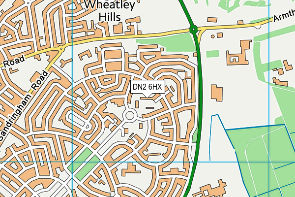 DN2 6HX map - OS VectorMap District (Ordnance Survey) DN2 6HX map - OS VectorMap District (Ordnance Survey)