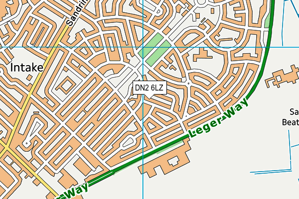 DN2 6LZ map - OS VectorMap District (Ordnance Survey) DN2 6LZ map - OS VectorMap District (Ordnance Survey)