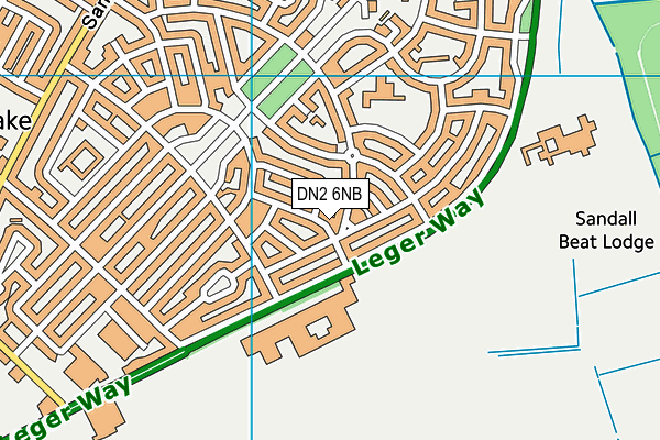 DN2 6NB map - OS VectorMap District (Ordnance Survey) DN2 6NB map - OS VectorMap District (Ordnance Survey)