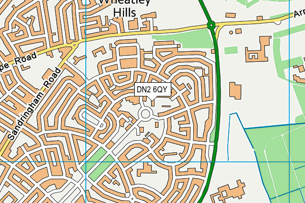 DN2 6QY map - OS VectorMap District (Ordnance Survey) DN2 6QY map - OS VectorMap District (Ordnance Survey)