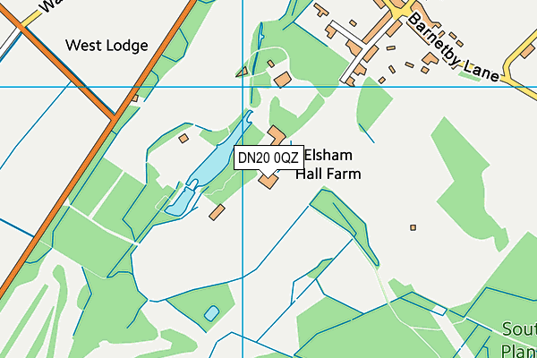 DN20 0QZ map - OS VectorMap District (Ordnance Survey) DN20 0QZ map - OS VectorMap District (Ordnance Survey)