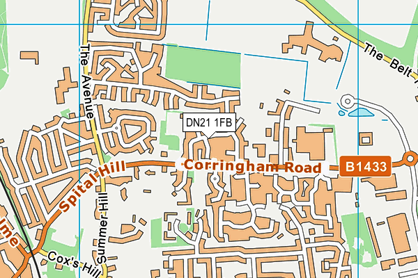 DN21 1FB map - OS VectorMap District (Ordnance Survey) DN21 1FB map - OS VectorMap District (Ordnance Survey)