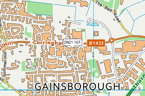 DN21 1GT map - OS VectorMap District (Ordnance Survey) DN21 1GT map - OS VectorMap District (Ordnance Survey)