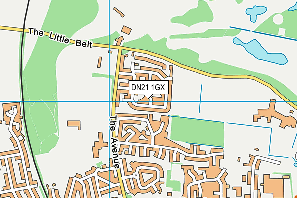DN21 1GX map - OS VectorMap District (Ordnance Survey) DN21 1GX map - OS VectorMap District (Ordnance Survey)